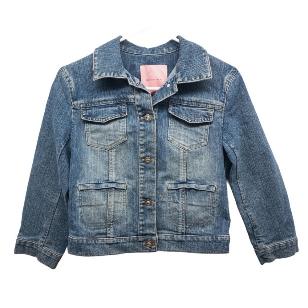Gianni Bini Crop Denim Jacket 3/4 Sleeve XS NWOT
